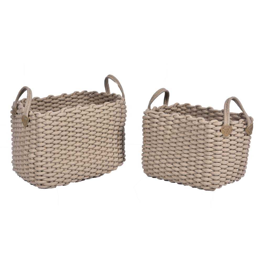 laundry basket 2pcs of set(brown)