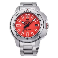 Orient M-Force 系列 200M潛水不鏽鋼錶殼橙色錶盤男士機械手錶 RA-AC0N02Y10B