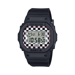 Casio BABY-G BGD-565 系列滑板文化格子旗幟圖案女士防震手錶 BGD-565GS-1
