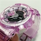 Casio G-SHOCK 遨遊未來粉色半透明女士指針數碼手錶 GMA-S110VW-4A