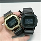Casio G-SHOCK 5600 系列酷炫時尚黑金雙色男士數碼手錶 GM-5600UG-9