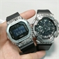 Casio G-SHOCK 110 系列油漬搖滾不鏽鋼錶圈指針數碼手錶 GM-110GC-1A