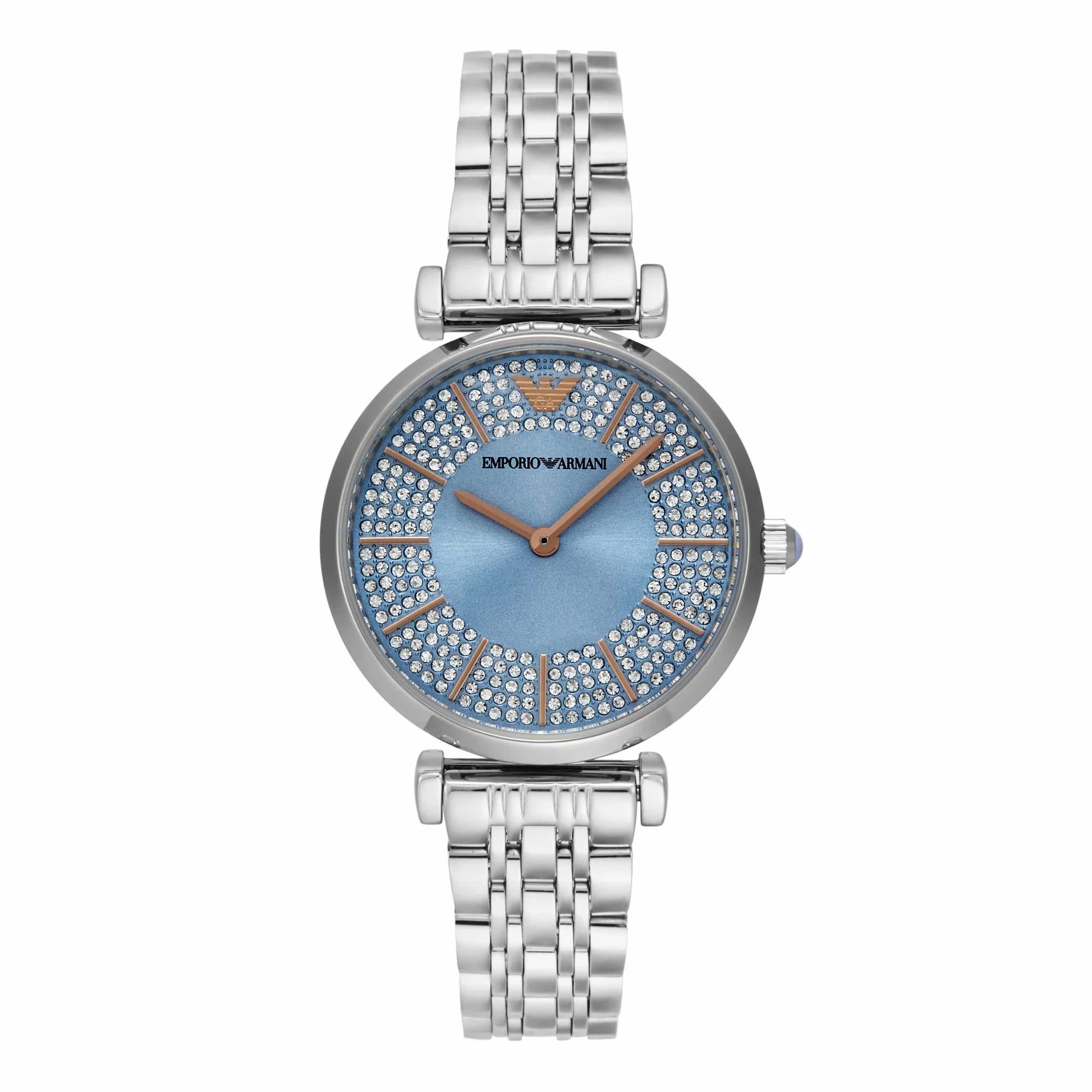 Emporio Armani 32mm綺麗夢境鑲鑽錶盤女士不鏽鋼手錶 AR11594