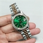 Bonia Noble Green Dial Stone Bezel Three-Hand Women's Quartz Watch BNB10553-3697S#