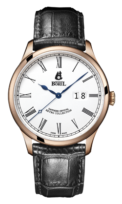 Borel 依波路复古系列优雅时尚白色表盘男士自动机械手表 GGR8680T6-48551BK#