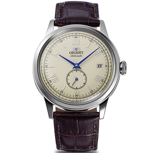Orient Bambino 經典復古象牙色錶盤真皮錶帶男士機械手錶 RA-AP0105Y30B