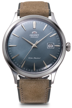 Orient Bambino Date Ⅱ 系列日期顯示藍色色錶盤男士機械手錶 RA-AC0P02L10B