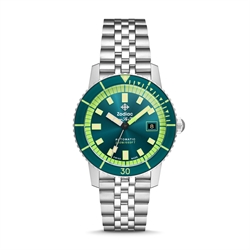 Zodiac Super Sea Wolf Compression Diver II Green Sunburst Dial Stainless Steel Automatic Watch ZO9310