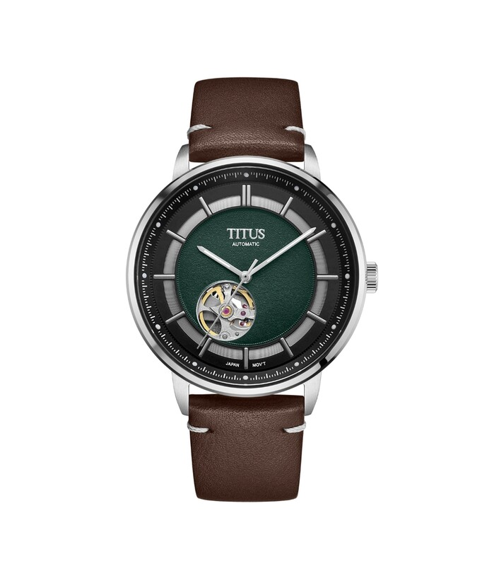 Solvil et Titus Exquisite 3 Hands Automatic Leather Watch W06