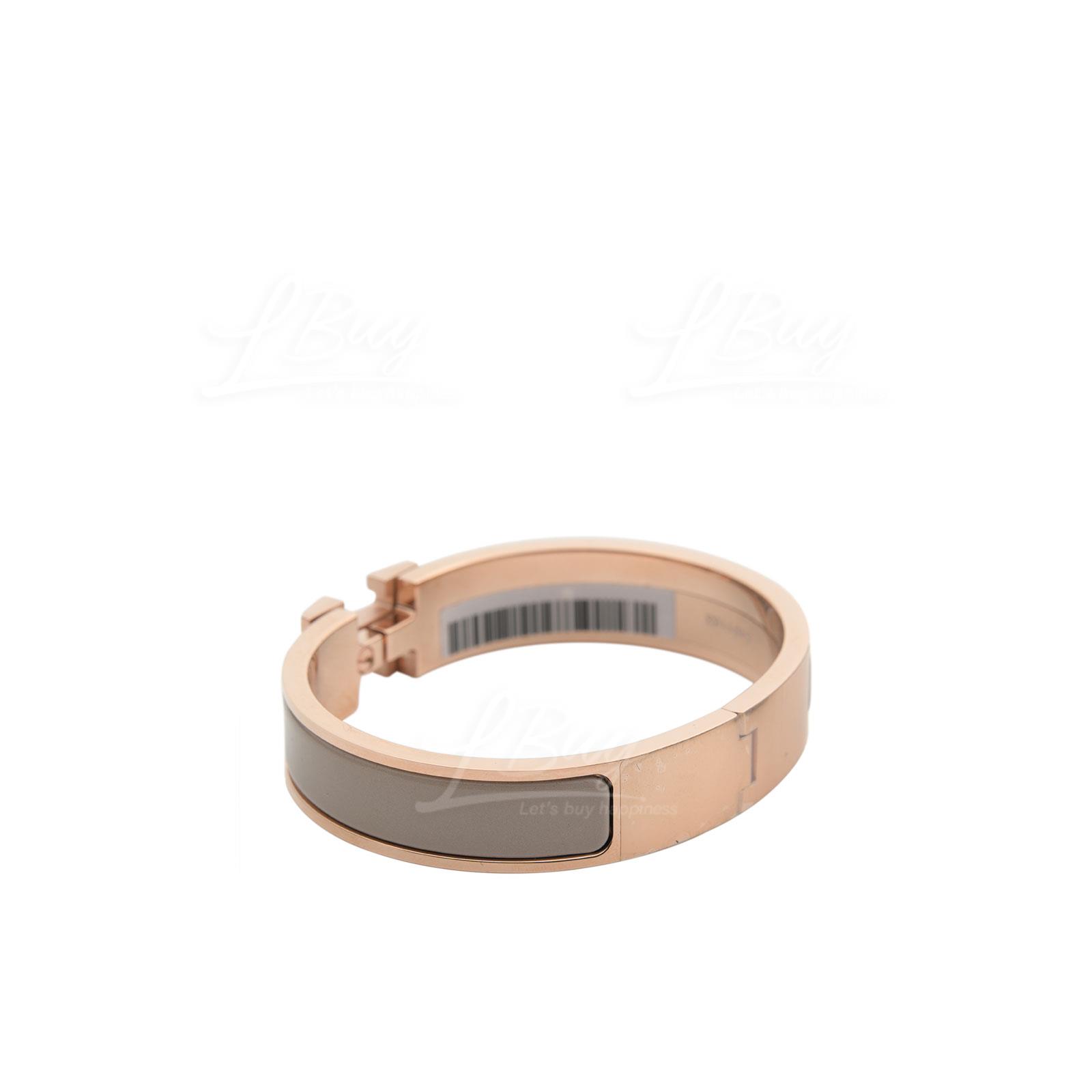 Hermes Clic H Bracelet Marron Glace PM, Luxury, Accessories on Carousell