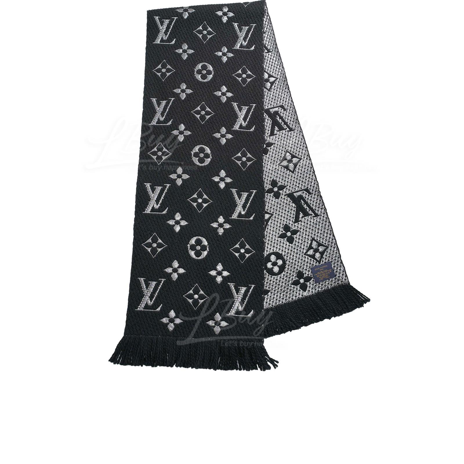 LV Logomania Shine 圍巾/頸巾 黑色