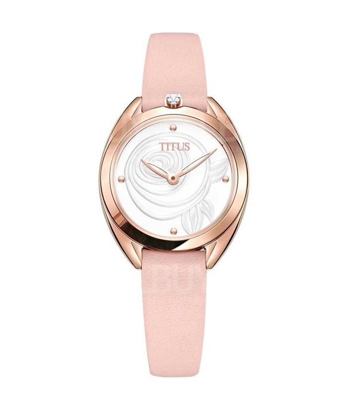 「約定」系列兩針石英皮革腕錶