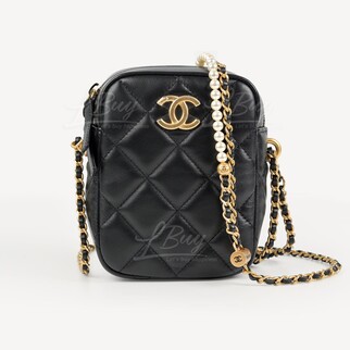Chanel Pearl Chain Adjustable Buckle Camera Bag