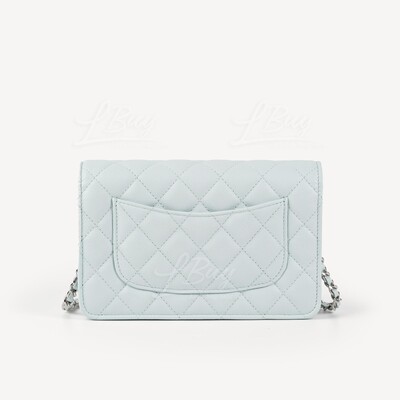 Chanel-Chanel Light Blue Chain Handbag Woc
