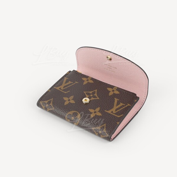 Authentic Louis Vuitton Rosalie Coin Purse Monogram Rose Ballerine M62361
