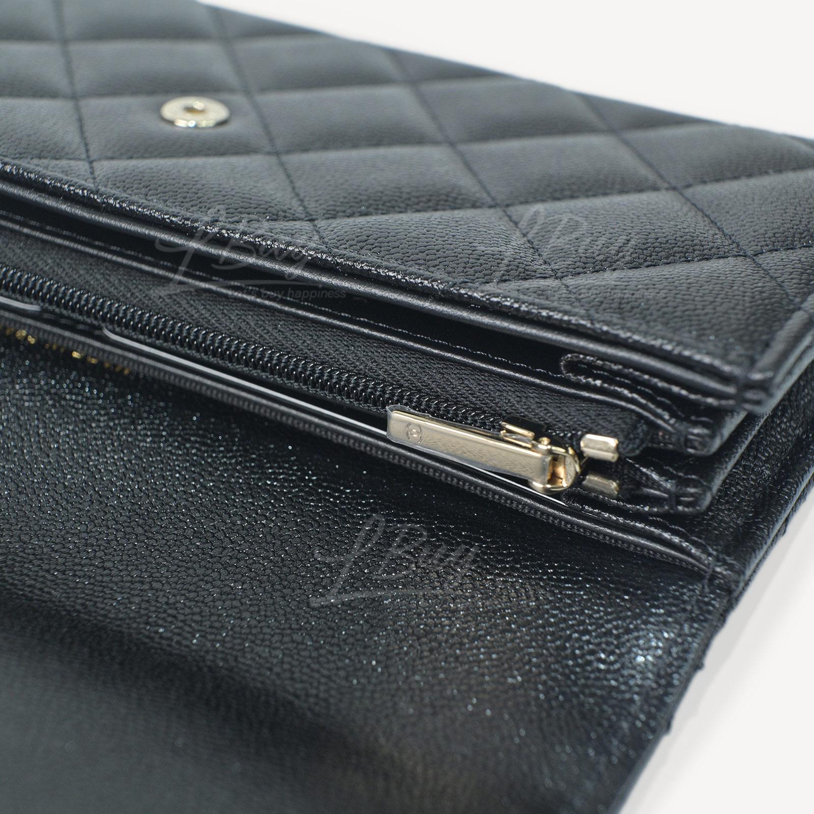 Chanel Matelasse Small Ladies' Men's Long Wallet AP3341 Caviar