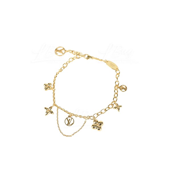 LOUIS VUITTON Bracelet Blooming Gold Monogram Flower Design