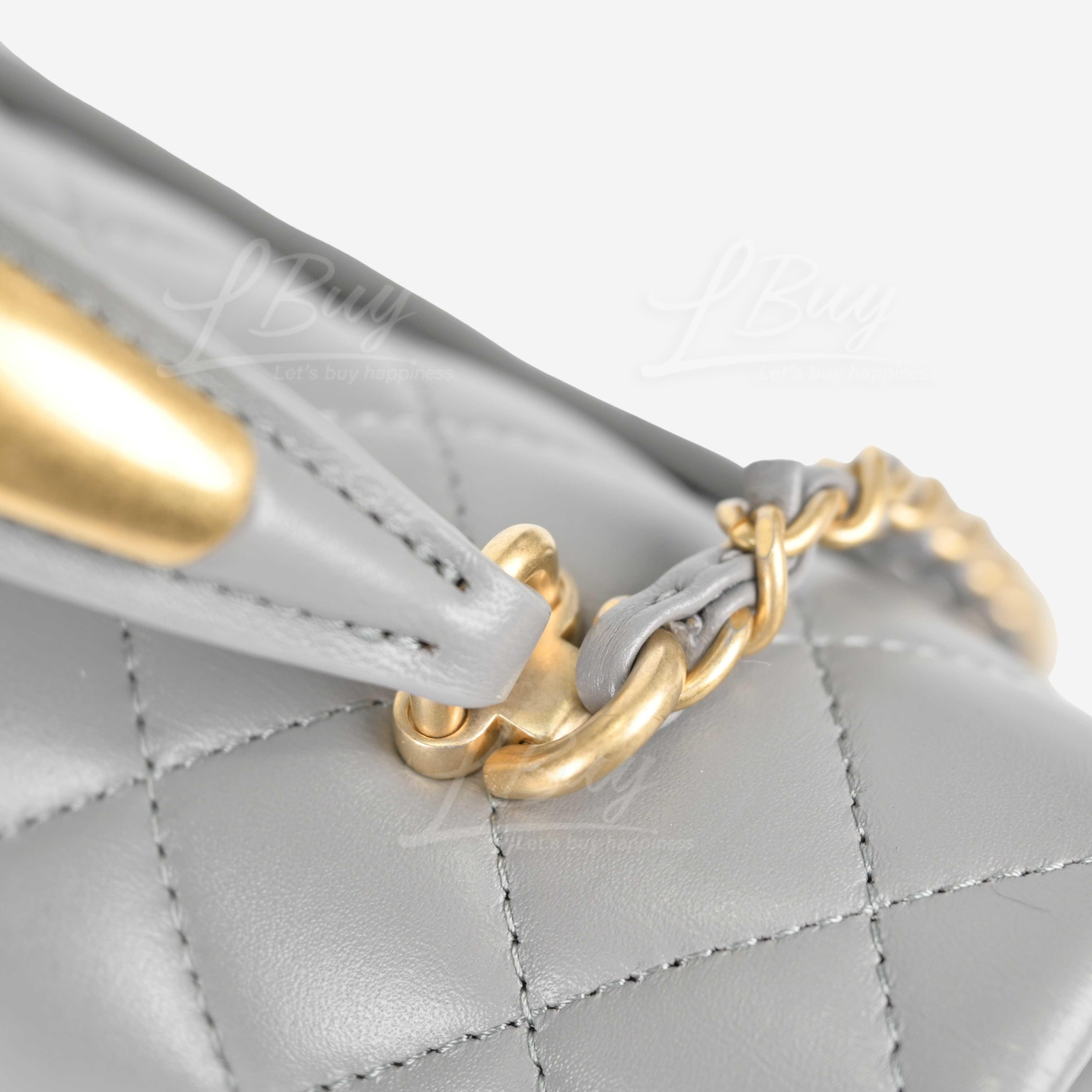 Miss Dior Top Handle Bag Latte Cannage Lambskin | DIOR