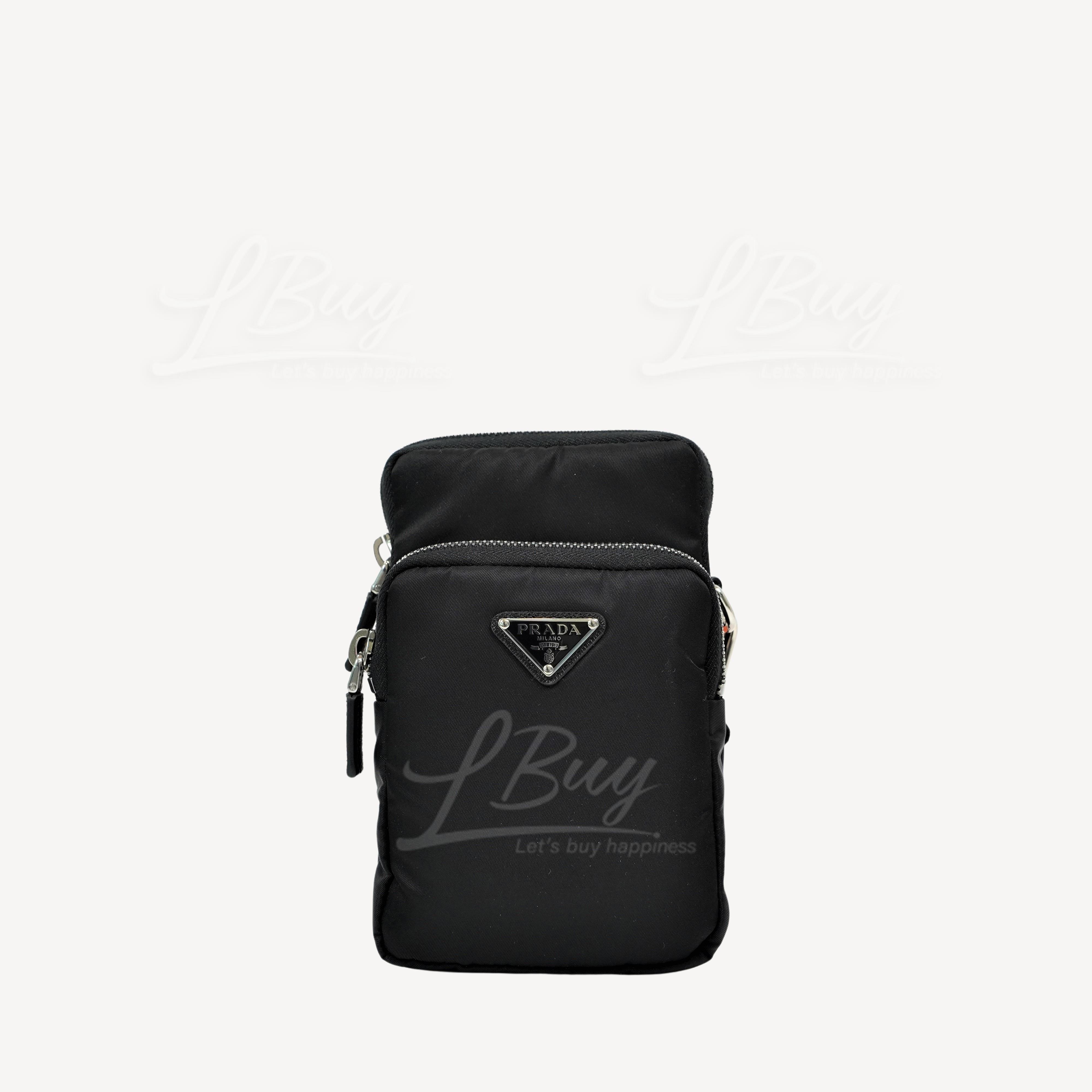 Prada Double Zipper Nylon Smartphone Case Crossbody Bag  2ZT024