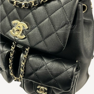 CC Quilted Jumbo Classic Caviar Leather Flap Bag Authentic PreOwned   The Lady Bag