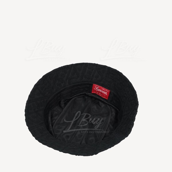 Supreme-Supreme Logo Bucket Hat Black