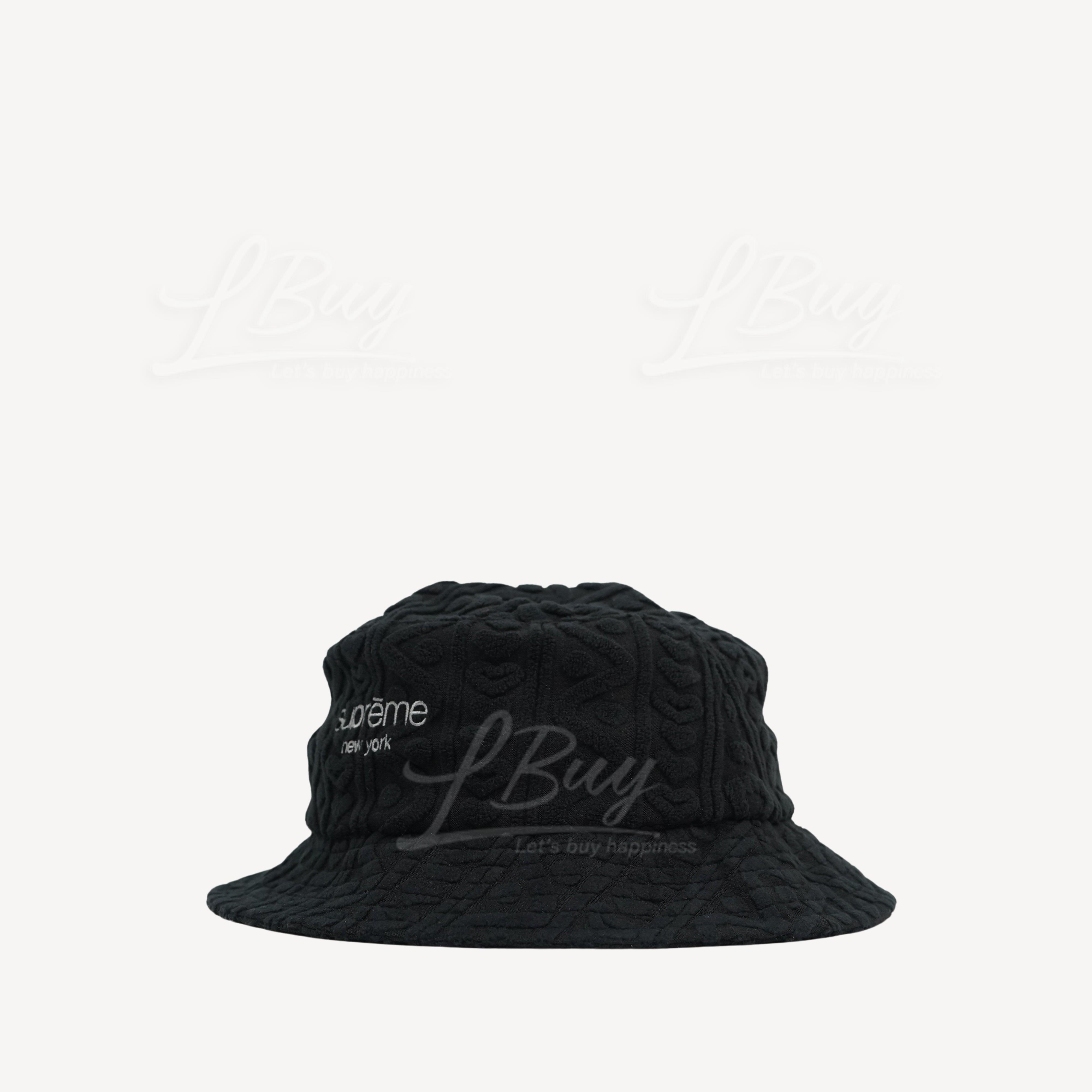 Supreme-Supreme Logo Bucket Hat Black