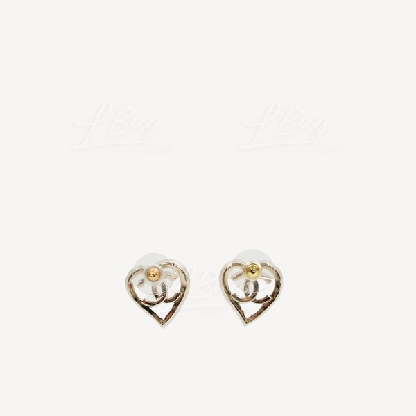 Chanel Earrings Gold Gp 95 P Clover Motif Coco Mark Four Leaf Women's - 2  Pieces | Chairish