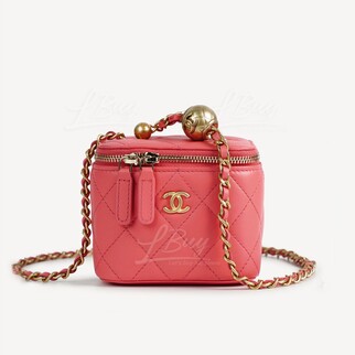Chanel Classic Small Vanity with Chain in Pink AP1447