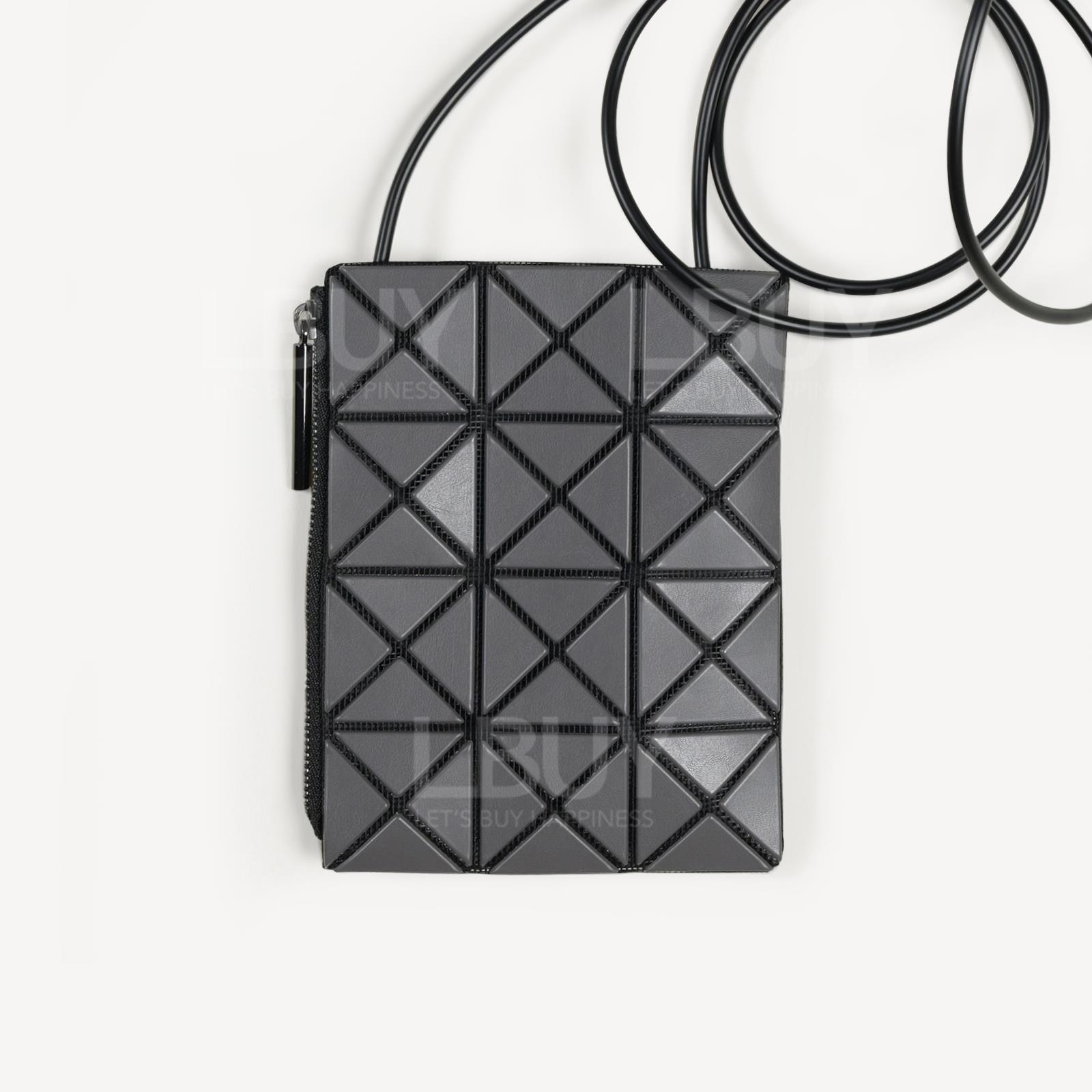 Bao Bao Issey Miyake Prism Mini Pochette Phone Bag Mat Charcoal Grey
