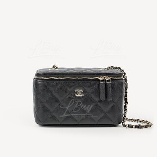 Chanel Grained Calfskin Long Vanity Case with Chain AP1341