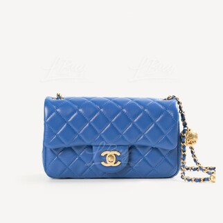 Chanel Flap Bag Blue 20cm AS1787