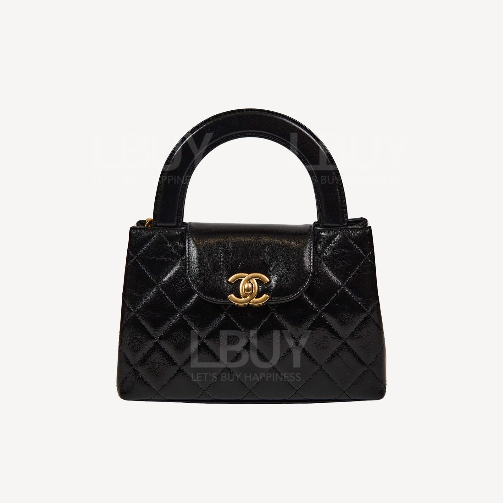 Chanel Kelly 光面皺紋小牛皮 手挽袋 鏈帶斜孭袋 AS4416