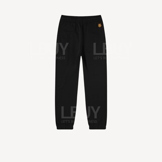 KENZO 男士老虎頭LOGO黑色運動褲