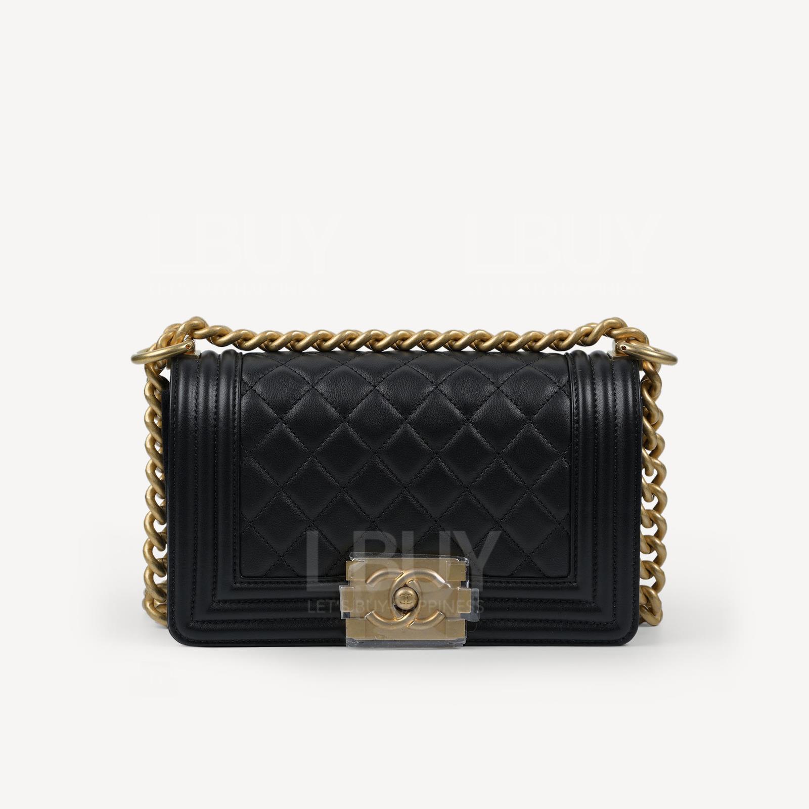 Chanel Boy 小牛皮 金扣 細號手袋 A67085