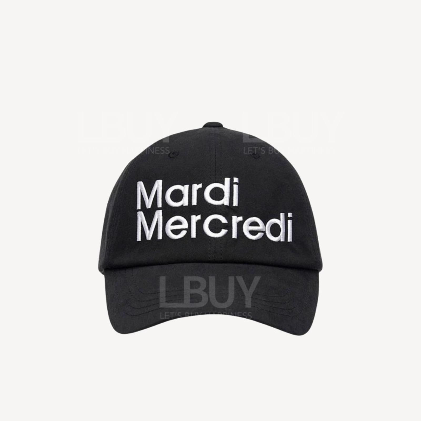 Mardi Mercredi白色刺繡logo帽