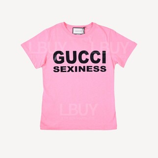 Gucci Sexiness 短袖T恤 粉紅色