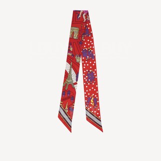 Hermes 巴黎鐵塔 紅色 Twilly