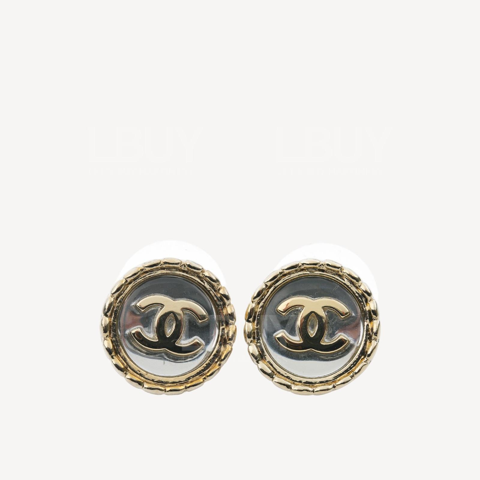 Chanel 金圈CC Logo耳環 AB6219