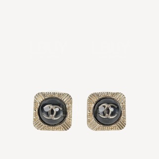 Chanel 正方形復古 CC Logo 耳環 AB6694