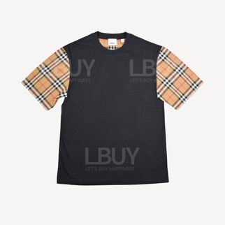 Burberry 經典格子短袖上衣 黑色