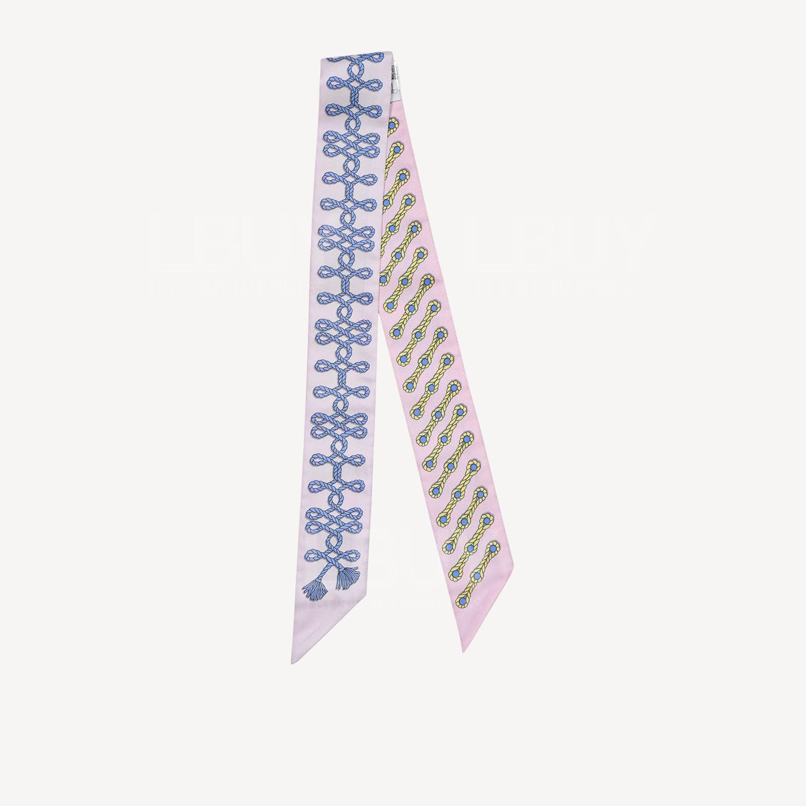 Hermes Twilly 绳结图桉 粉红色