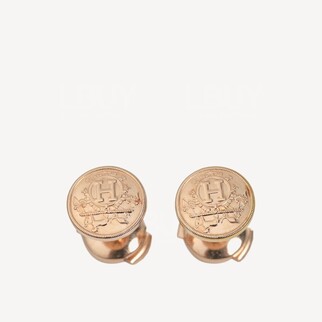 Hermes Ex-Libris Earrings 18K 750, 1000 玫瑰金耳環