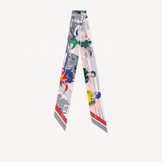 Hermes Twilly Wow 漫畫圖案 灰色 粉紅色 綠色