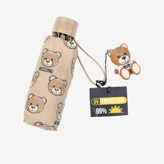 Moschino公仔吊飾 防UV 卡其色雨傘