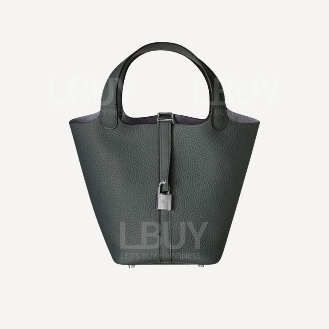 Hermes Picotin Lock 22 eclat Bag 手挽袋 積雨雲灰 銀扣 W stamp