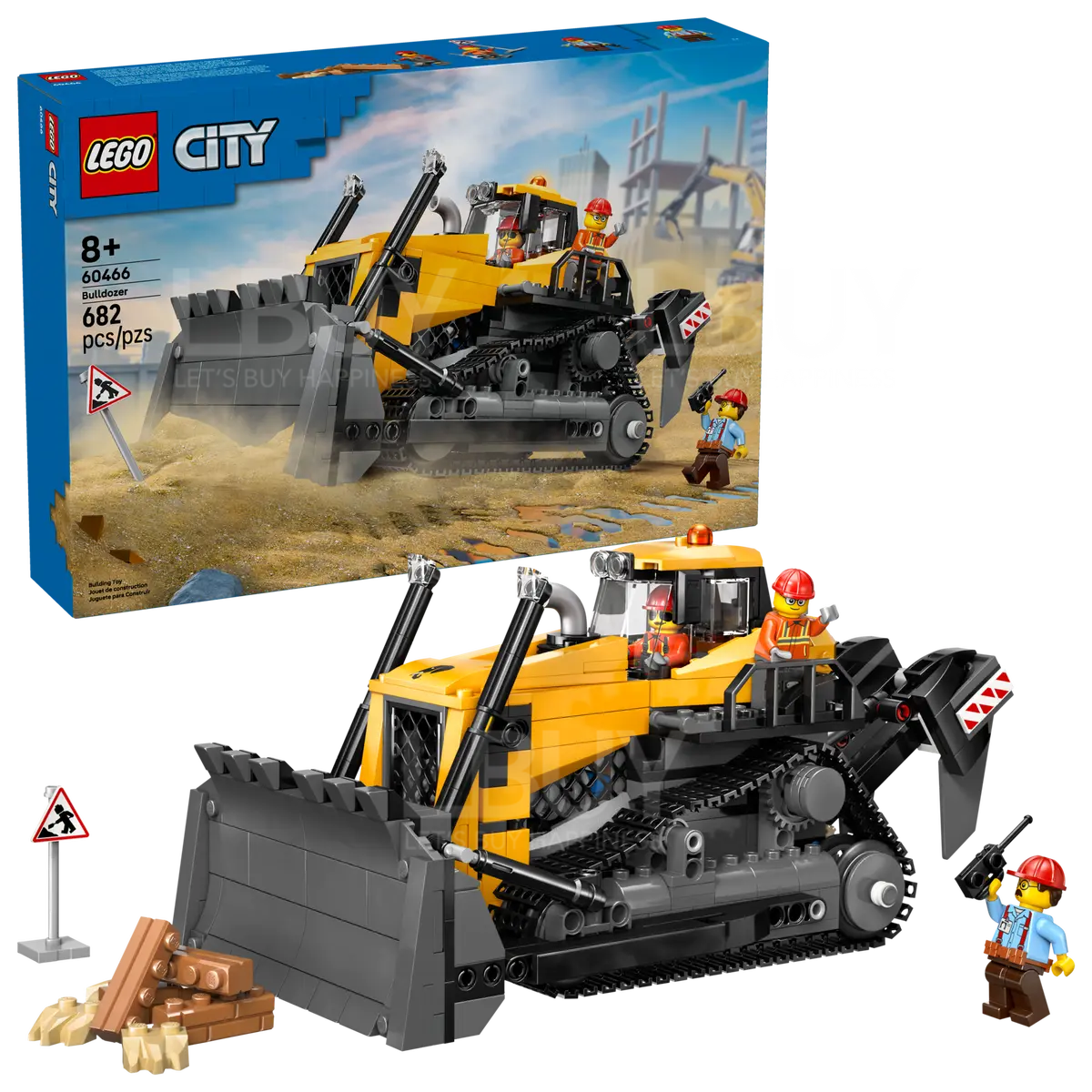 LEGO 60466 City 黃色推土機 8+