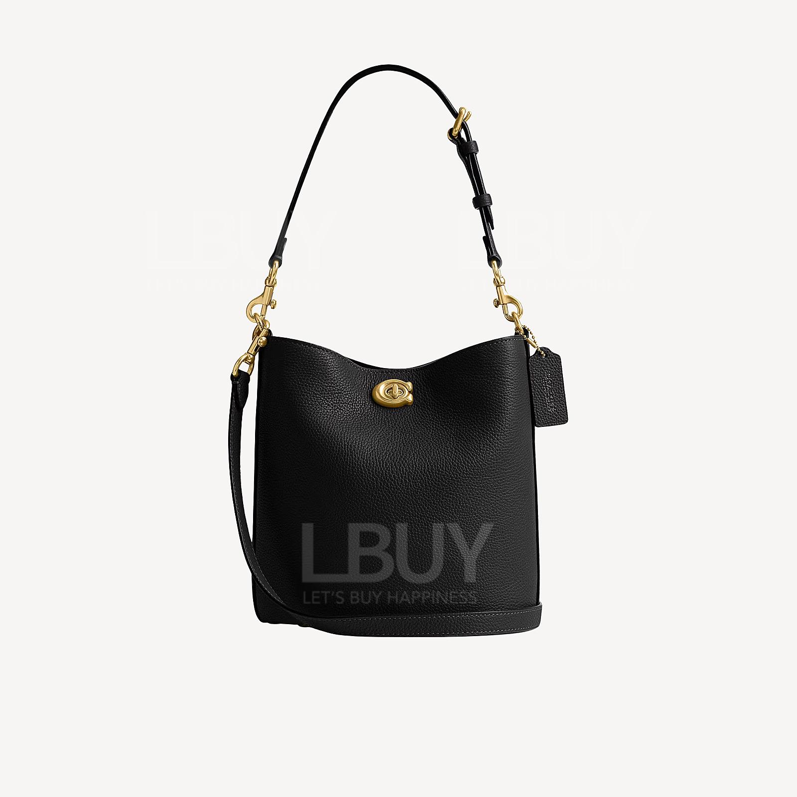 Coach WILLOW 19 柔軟水桶包 黑色