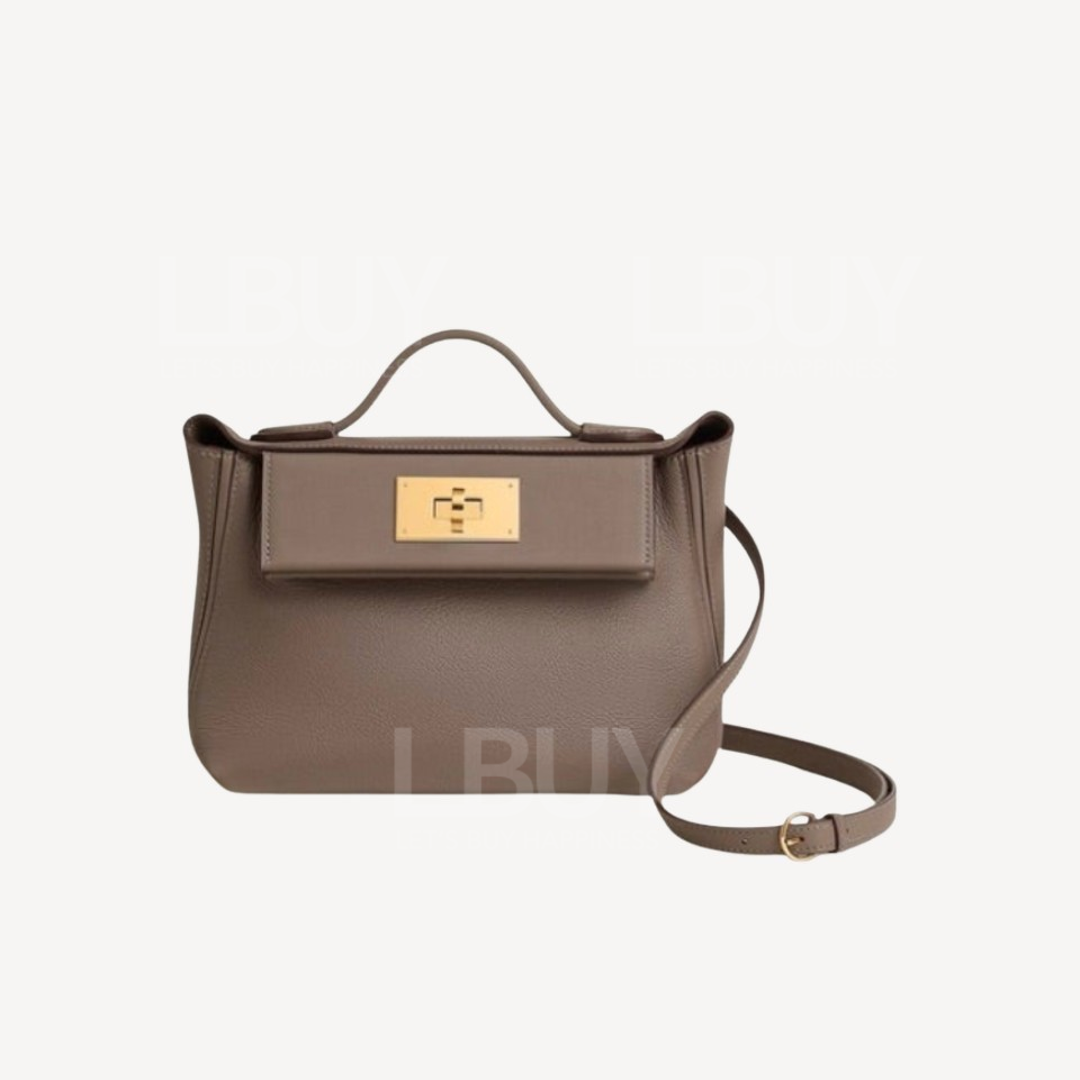 Hermes Mini 2424 Bag 大象灰 金扣