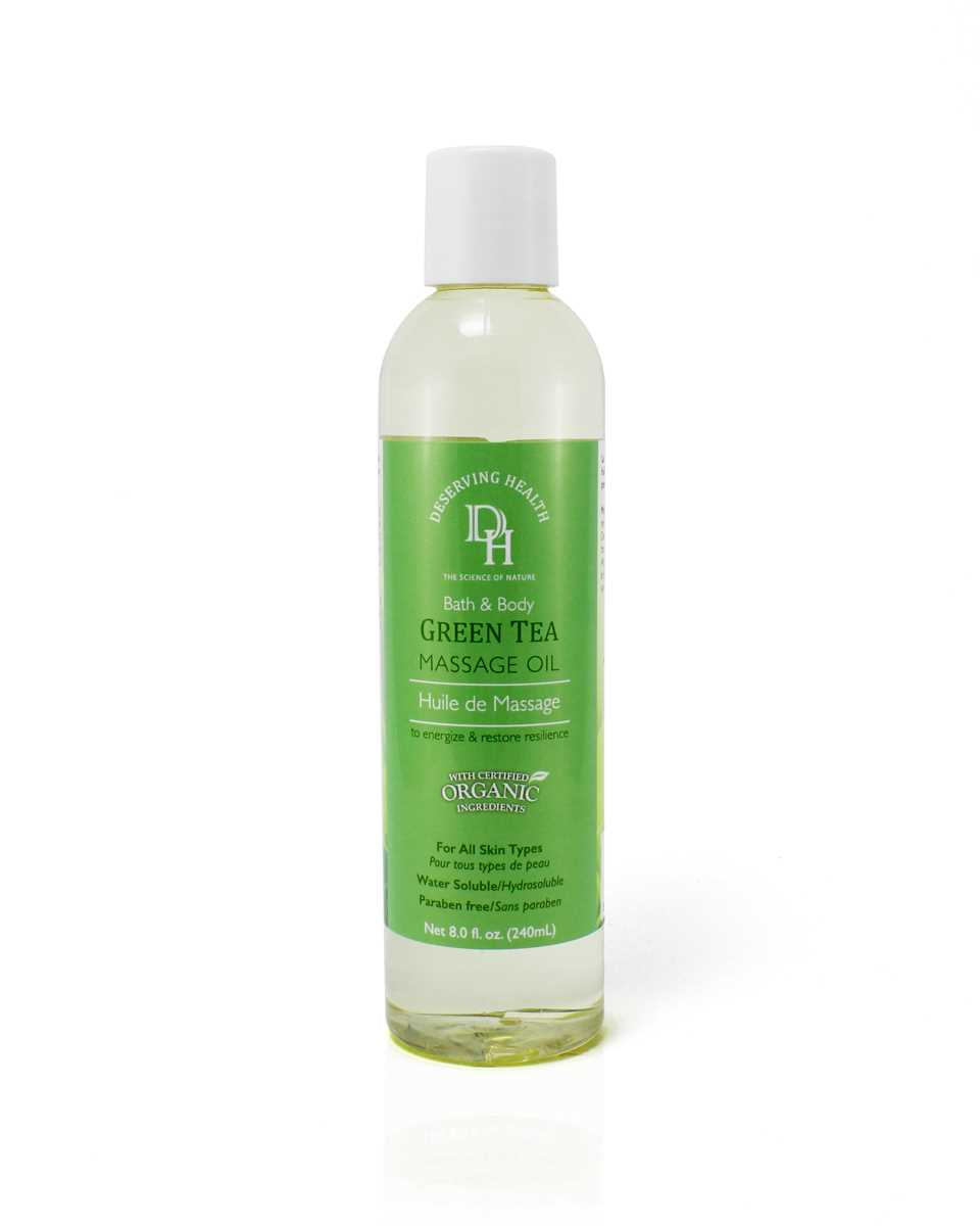 Deserving Health Green Tea Bath & Massage Oil 香港有機食品店 嚴選歐美產品 真正有機健康 Organic Plus 香港有機食品店 嚴