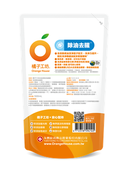橘子工坊去油淨味碗盤洗滌液補充包 500ml